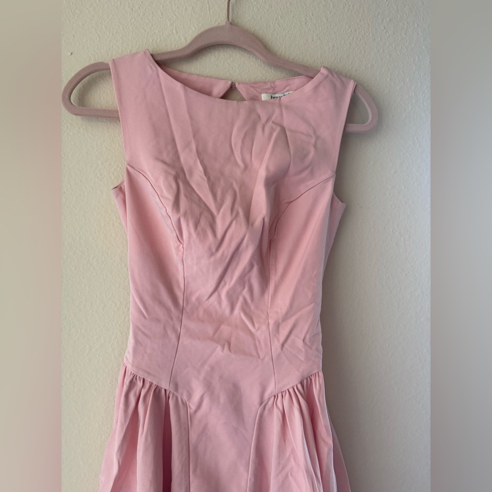 House of CB Blush Pink Midi Fit-and-Flare Dress - Picture 2 of 5